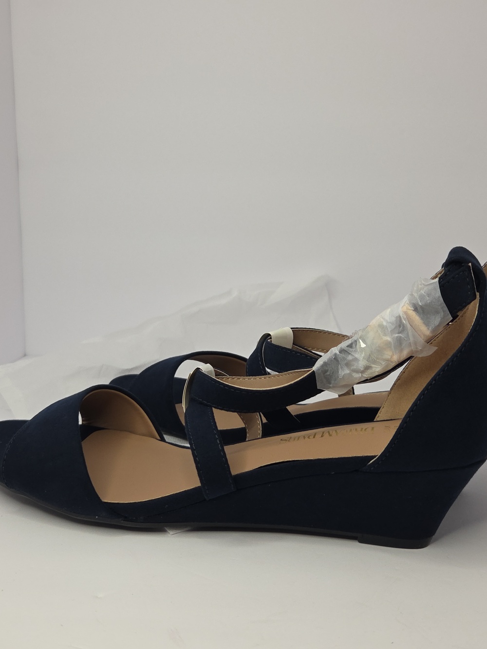 NWT Dream Pairs women's low wedge sandals Navy Size 11 - Picture 5 of 7